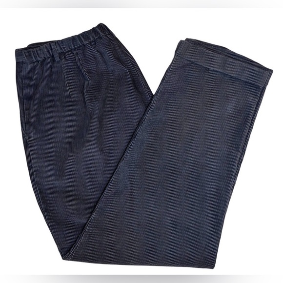 Lands' End Pants - Lands End Wide Traditional Fit Black Corduroy Pants Womens 18 R Cuffed Hem 32x29